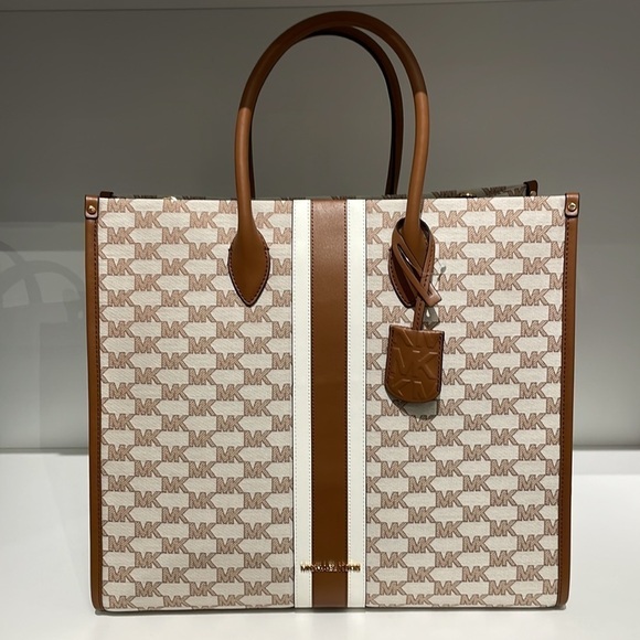 Michael Kors Large jacquard tote bag luggage multi color - Picture 3 of 10